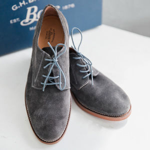 Bass Emmie Grey/Blue Suede Shoes size 10